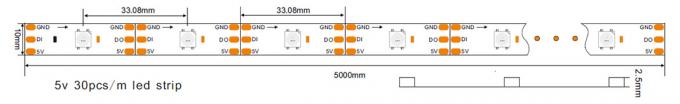 Luces de tira flexibles direccionables de APA102 Digitaces Rgb LED APA102C IC incorporado