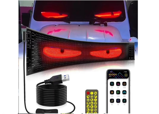 5VDC USB / 2A faro Red Devil Eye Truck parabrisas LED señal Diablo Ojo LED faro para motocicleta