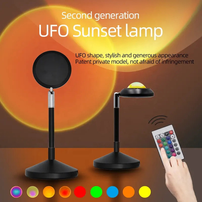 Control remoto Fotografía moderna Cambio de color Luz de puesta de sol Luz de arco iris USB lámparas de proyector