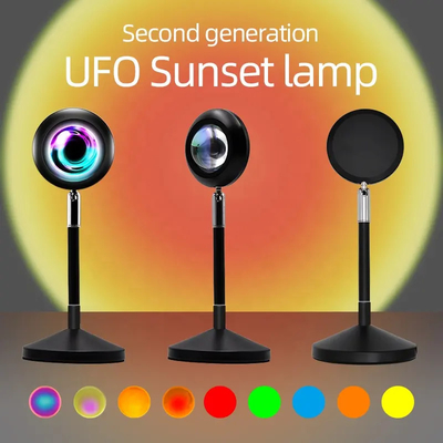 Control remoto Fotografía moderna Cambio de color Luz de puesta de sol Luz de arco iris USB lámparas de proyector