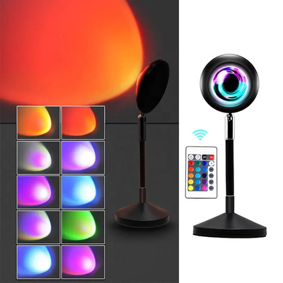 Control remoto Fotografía moderna Cambio de color Luz de puesta de sol Luz de arco iris USB lámparas de proyector