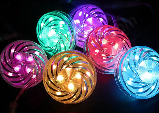24v RGB WS2811/UCS1903 LED Luz de diversión Luz de píxel Cabochon LED 60mm 18 Leds