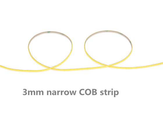 3 mm Ultra estrecho COB LED de banda de cuerda armario armario luz de fondo de TV 400LEDs / M