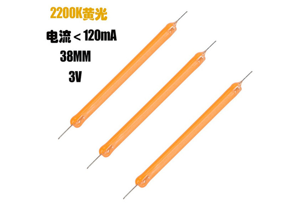Dc3v 38MM COB Filamento LED 2200k 2700K 6500K Partes de bombillas de filamento cerámico