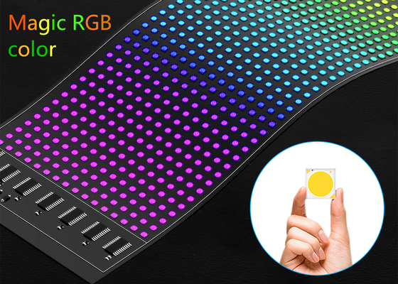 16*64 Pantalla LED flexible Pantalla exterior Panel a prueba de agua Ventana del coche LED cartel suave