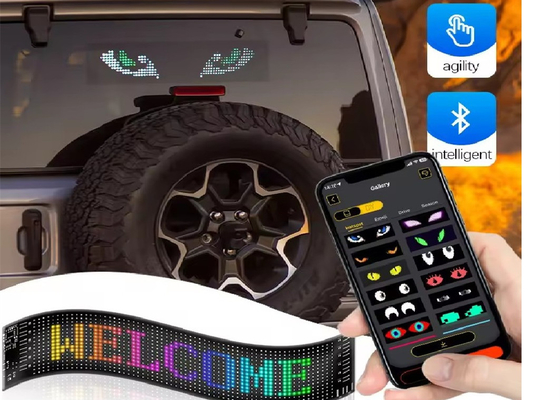 Pantalla LED suave Marca de publicidad de promoción de la pantalla de color RGB APP inteligente interior programable LED señal