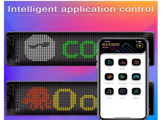 Pixel RGB Led Flexible Display App Bluetooth Pantalla de publicidad para automóviles Pantalla de pantalla digital suave impermeable para automóviles Ip65