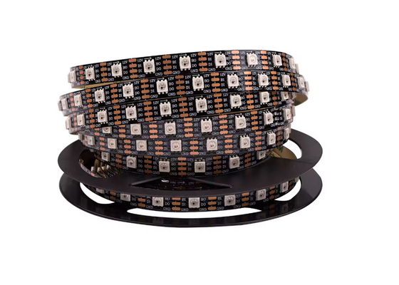 DC12V línea de señal digital doble LED cinta flexible WS2815 SMD5050 IP20 60led 60Pixel RGB WS2815b IC