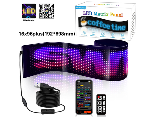 Animación de patrón de texto personalizado Panel de matriz LED para publicidad Promoción de pantalla de color RGB APP Smart Interior LED