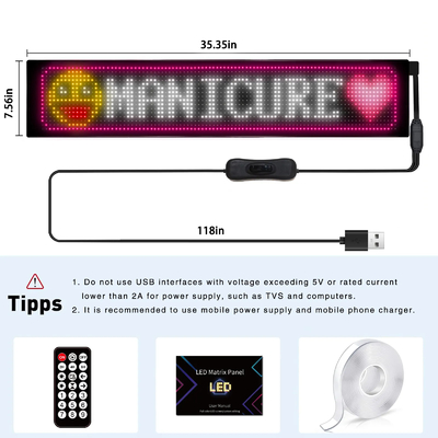 DIY LED Sign Matrix Panel Control de pantalla APP para la tienda Billboard Bar Car Nuevo tamaño 1696 Plus