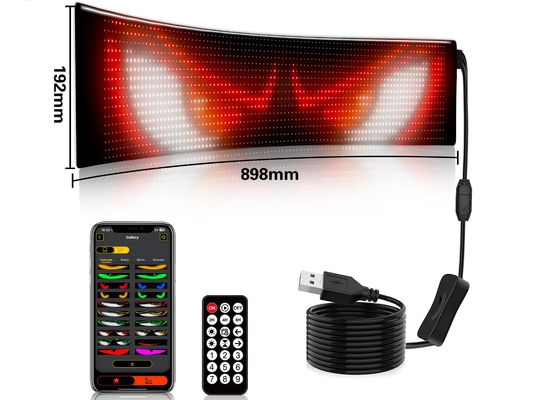 5VDC USB / 2A Super Truck Demon Eye LED Soft Screen APP Programación Bluetooth Pantalla de publicidad de automóviles Ojos malvados