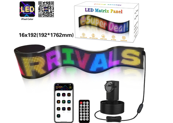 Deslizamiento publicitario LED Flexible Bluetooth Full RGB 5VDC Cable USB fuente de alimentación para la tienda de automóviles Hotel