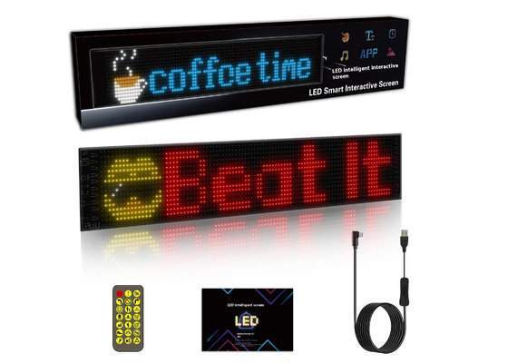 Smart Car Sticker 120x595mm RGB Dinámico LED camión luz del ojo del demonio para exhibición inteligente al aire libre IP65