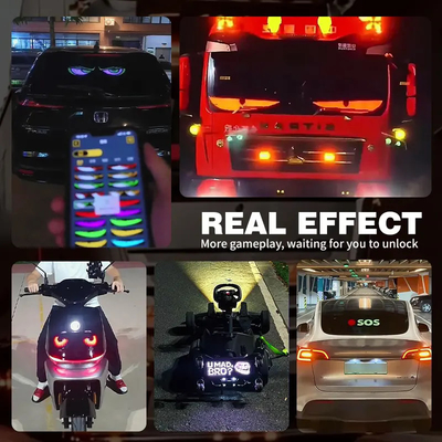 5VDC USB / 2A faro Red Devil Eye Truck parabrisas LED señal Diablo Ojo LED faro para motocicleta