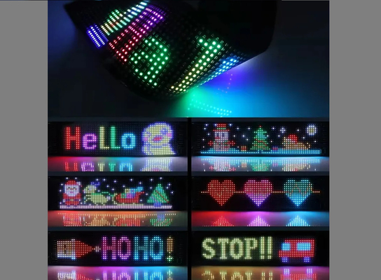 Aplicación de control de la señal de publicidad de la ventana trasera pantalla digital con 192x898mm LED Soft Display Animación de la imagen de patrón rodante