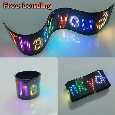 Advertencia Deslizamiento LED Car Sign Board Control de aplicaciones programable Signos LED de color completo al aire libre