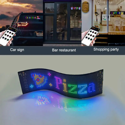 Advertencia Deslizamiento LED Car Sign Board Control de aplicaciones programable Signos LED de color completo al aire libre