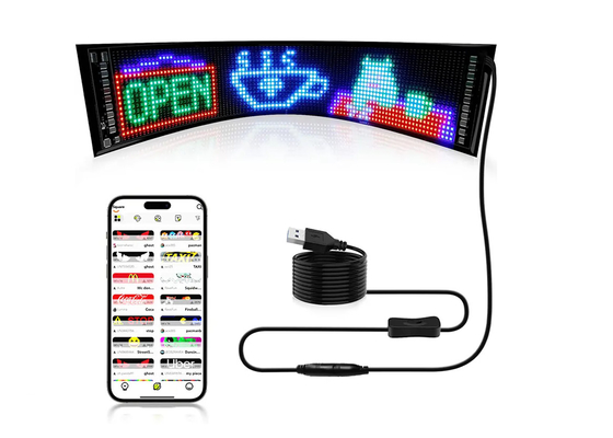 Camión Diablo Ojo LED Pantalla de luz del coche Camión Dinámica luz LED Smart auto pegatina Panel LED programable para el parabrisas del camión