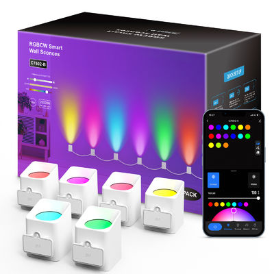 Control Bluetooth Direccionable RGBCW Smart Pared Sconces / Eave luces para la decoración de Navidad