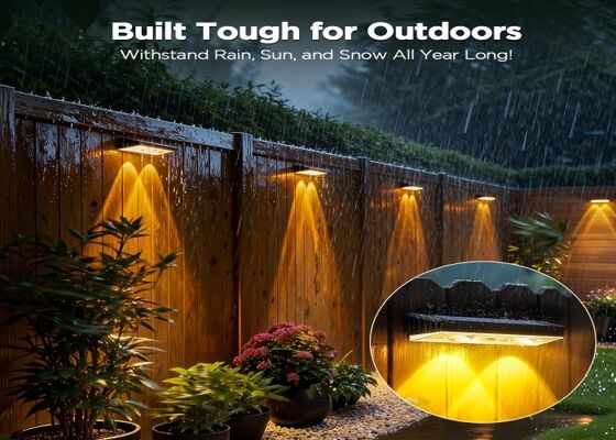 IP67 Waterproof RGB Home Solar - Powered Fence Lamp for Decoration