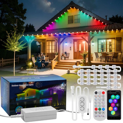 Luz de Pixel Navidad Colorida Decoración de la casa 2024 RGB LED programable Forma IP65 Iluminación de vacaciones impermeable