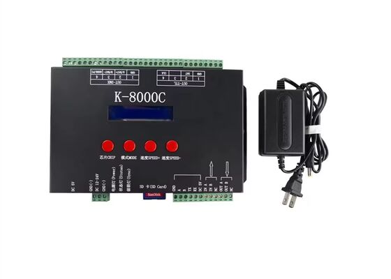 K-8000C Controlador de color mágico programable Control de color completo vía DMX / SPI con función de codificación incorporada para el control de la luz