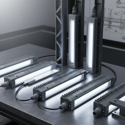 Iluminación LED de aluminio IP65 Diseñada para Aplicaciones Industriales con Fuente de Luz LED y Carcasa Resistente